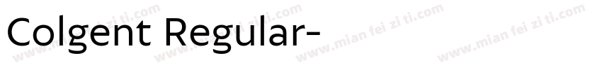 Colgent Regular字体转换